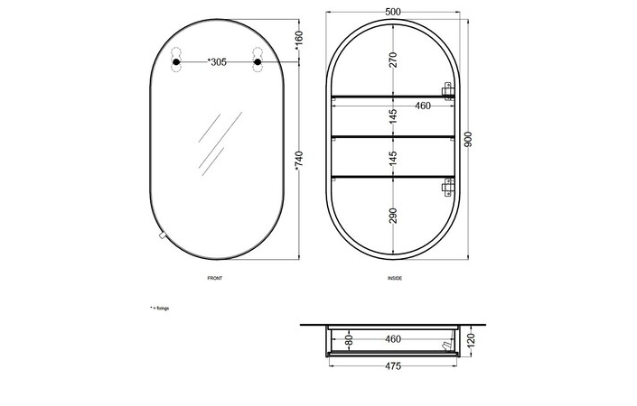 Шафка-дзеркало Catini Black matt CASPCO NM CIELO - Зображення 164744267-247c3.jpg