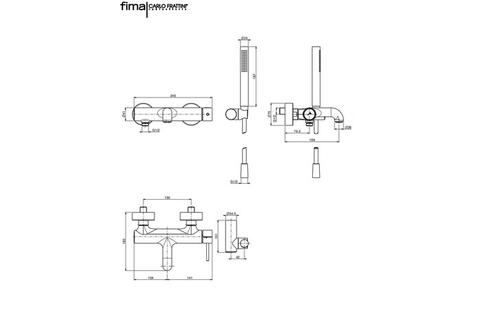 Змішувач для ванни Spillo Up Chrome F3034NCR Fima - Зображення 164747081-e1669.jpg
