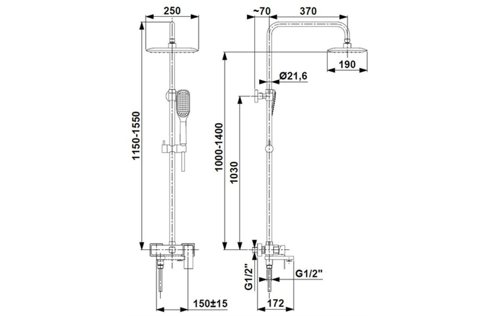 Душова система LOGON Chrom 5136-915-00 KFA ARMATURA - Зображення 164747802-9c09b.jpg