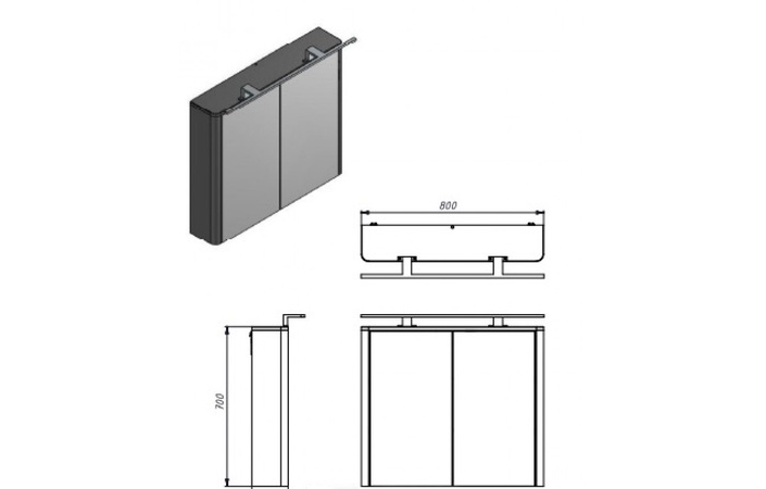 Шафка-дзеркало Livorno LvrMC-80 білий Juventa - Зображення 164748110-de96d.jpg