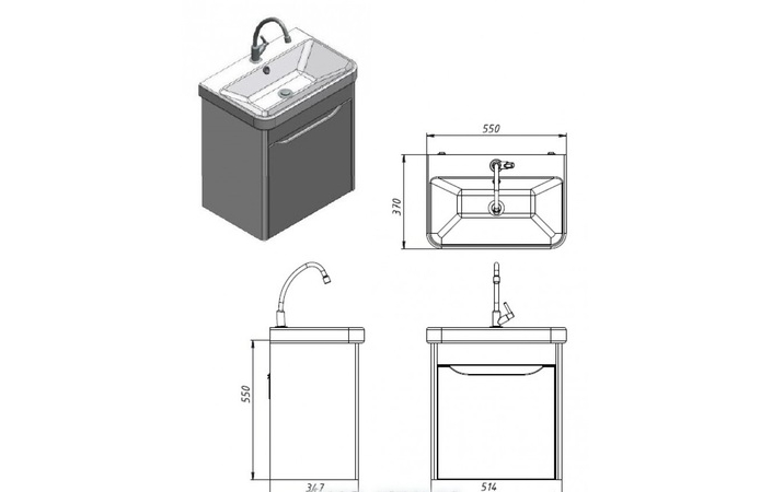 Шафка з умивальником Livorno Lvr-55 білий Juventa - Зображення 164748402-0dc95.jpg