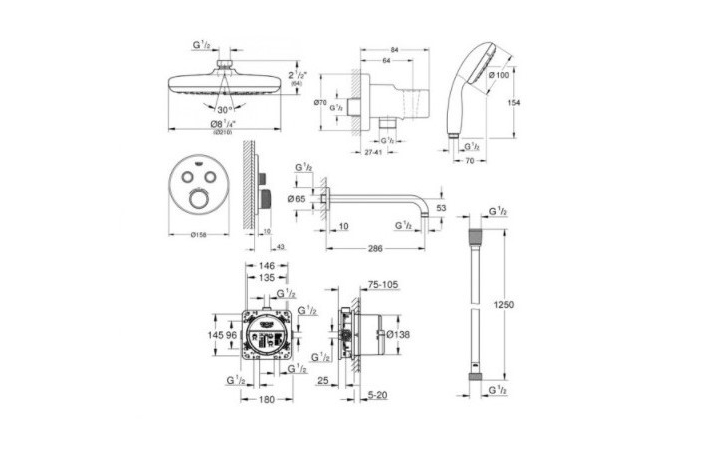 Душова система Grohtherm Smartcontrol (34614SC0), Grohe - Зображення 165141-99a3f.jpg