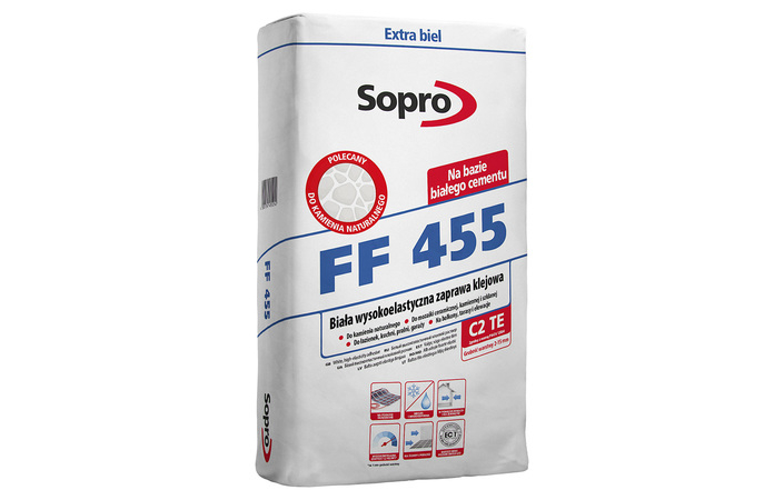 Клей для плитки Sopro FF 455 белый (25 кг) - Зображення 165849-f0af7.jpg
