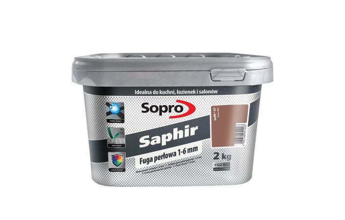 Затирка для швов Sopro Saphir 9507 тоффи №57 (2 кг) - Зображення 166269-7b18d.jpg