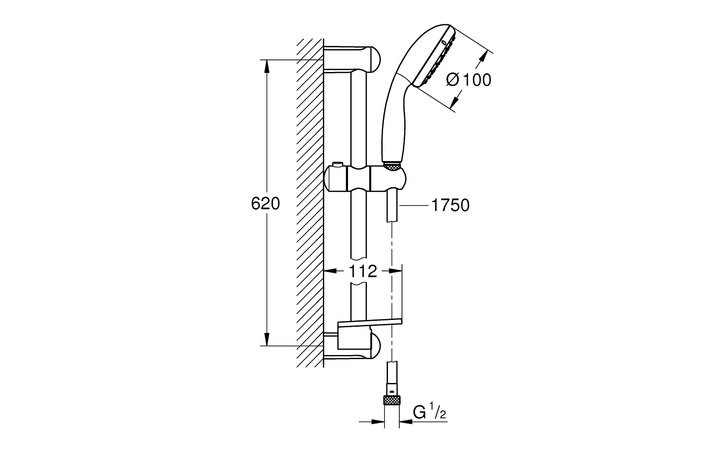 Душовий набір New Tempesta 100 II 27926001 Grohe - Зображення 166363163-896bb.jpg