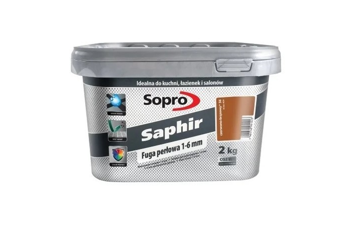 Затирка для швов Sopro Saphir 9529 красно-коричневая №56 (2 кг) - Зображення 166397-b545c.jpg