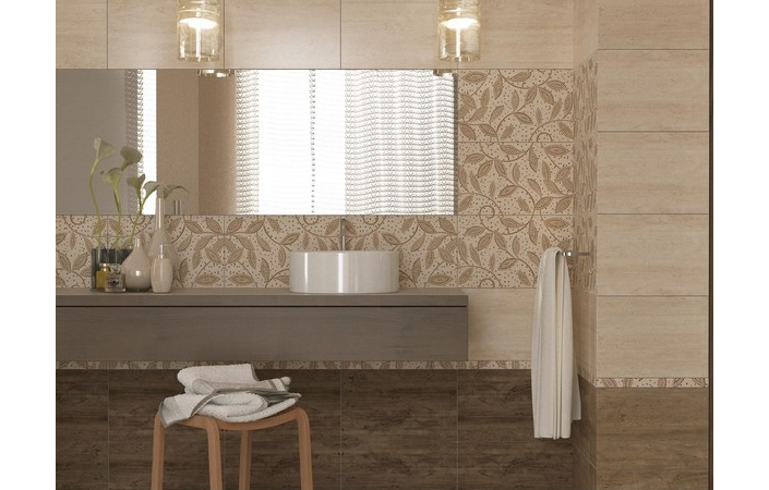 Плитка настенная Travertine Mosaic коричневый 250x400x7,5 Golden Tile - Зображення 166718-645a9.jpg