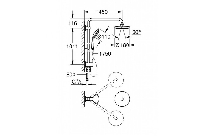 Душова система Euphoria System 180 27421001 Grohe - Зображення 166763024-992ba.jpg