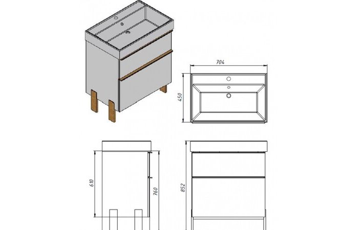 Шкафчик с умывальником Manhattan Mh-70 белый Juventa - Зображення 166934088-e6d4c.jpg