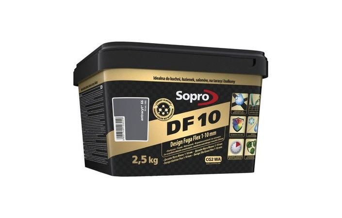 Затирка для швов Sopro DF 10 1060 антрацит №66 (2,5 кг) - Зображення 166989-172a9.jpg