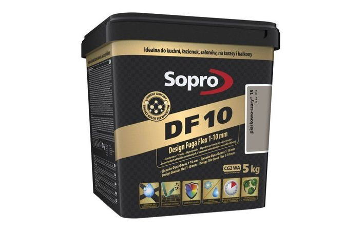 Затирка для швов Sopro DF 10 1055 песчано-серая №18 (5 кг) - Зображення 167395-a2961.jpg
