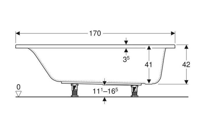 Ванна прямокутна з ніжками Selnova Square 170x70 554.384.01.1 Geberit - Зображення 167649109-f67a1.jpg