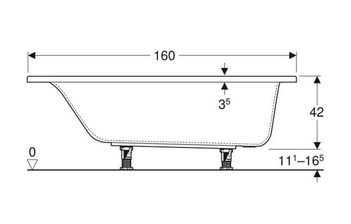Ванна прямокутна з ніжками Selnova Square 160x70 554.382.01.1 Geberit - Зображення 167649112-eb05c.jpg