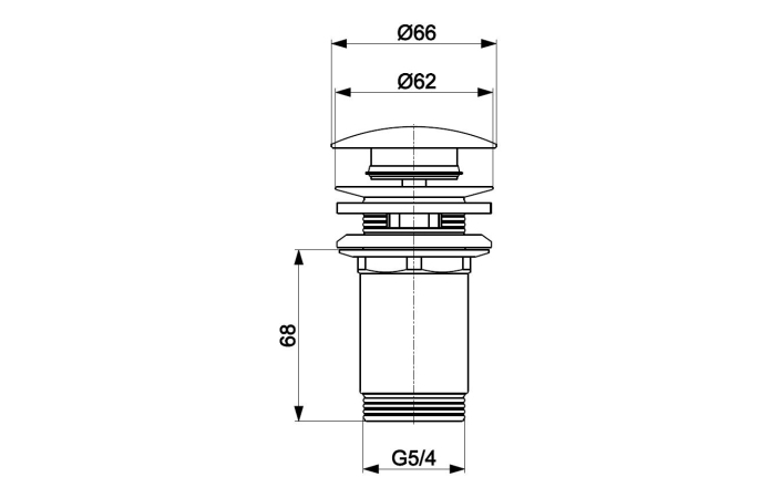 Донный клапан Clik-Clak 660-254-00 KFA ARMATURA - Зображення 168566-1ac53.jpg