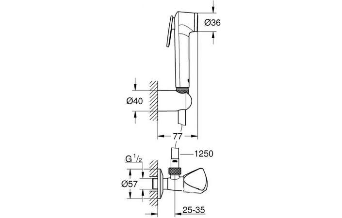 Гигиенический душ Tempesta-F Trigger Spray 30 (27514001), Grohe - Зображення 169535-6bbe2.jpg
