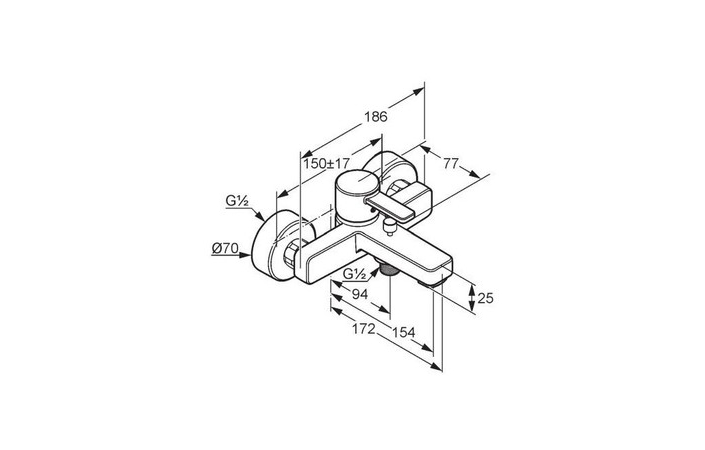 Смеситель для ванны DN 15 ZENTA (386708675), черный Kludi - Зображення 169889-44275.jpg