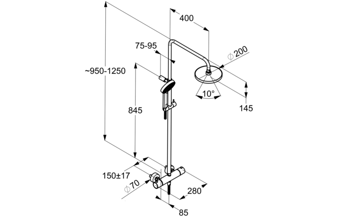 Душевая система Dual Shower System A-QA (6609505-00), Kludi - Зображення 170054-9b6e2.jpg