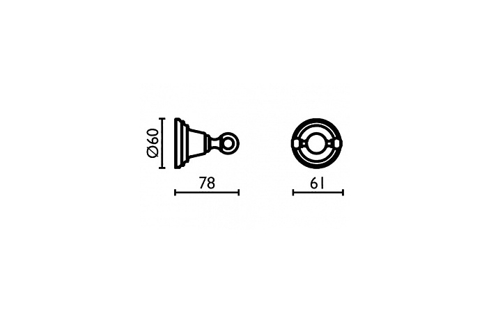 Крючок двойной Canova (CA24251), Bagno&Associati - Зображення 171301-5488e.jpeg