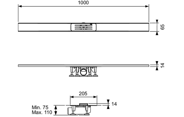 Душевой канал 100 см TECElineo 15301100 TECE - Зображення 171327056-1116a.jpg