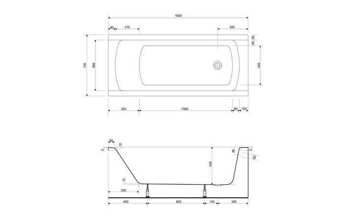 Ванна прямоугольная Korat 160x70, Cersanit - Зображення 171391-65da0.jpg