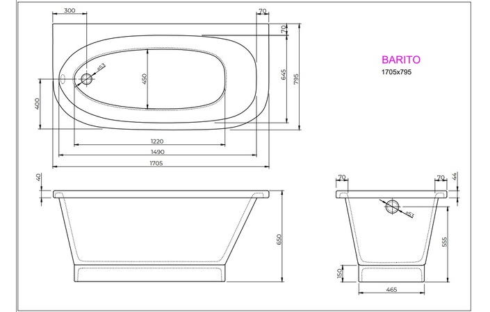 Ванна BARITO 170x80 White StudioStone - Зображення 171989590-161ee.jpg