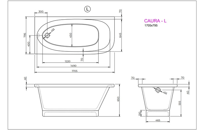 Ванна CAURA L 170x80 White StudioStone - Зображення 171989625-98b23.jpg