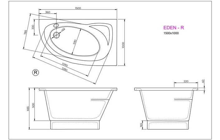 Ванна EDEN R 150x100 White StudioStone - Зображення 171989635-5a125.jpg