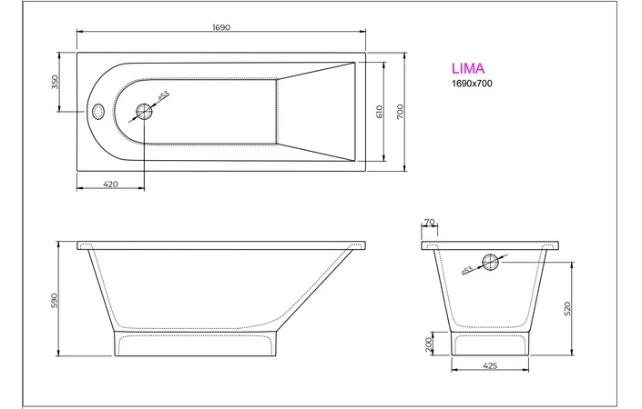 Ванна LIMA 169x70,5 White StudioStone - Зображення 171990327-7f596.jpg