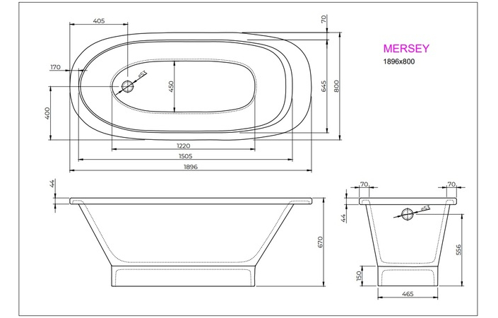 Ванна MERSEY 190x80 White StudioStone - Зображення 171990344-3ecc7.jpg