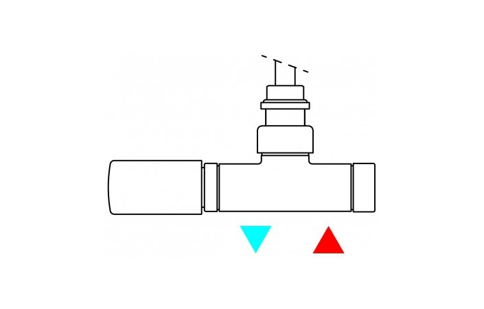 Набір вентилів термостатичний кутовий з трубкою занурення правий хром Terma - Зображення 172078-0171a.jpg