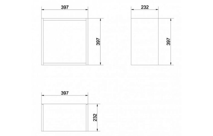 Шкафчик подвесной Colour 40×40 Cersanit - Зображення 172542-a1105.jpg