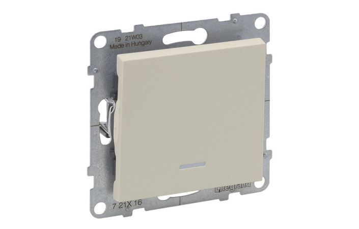 Переключатель 1-клавишный 10А автоматические клеммы Suno Слоновая кость 721216 Legrand - Зображення 172560777-adebc.jpg