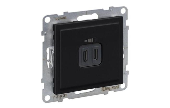 Розетка USB Тип С+C 15 Вт 5В Suno 721431 Legrand - Зображення 172630130-0639a.jpg