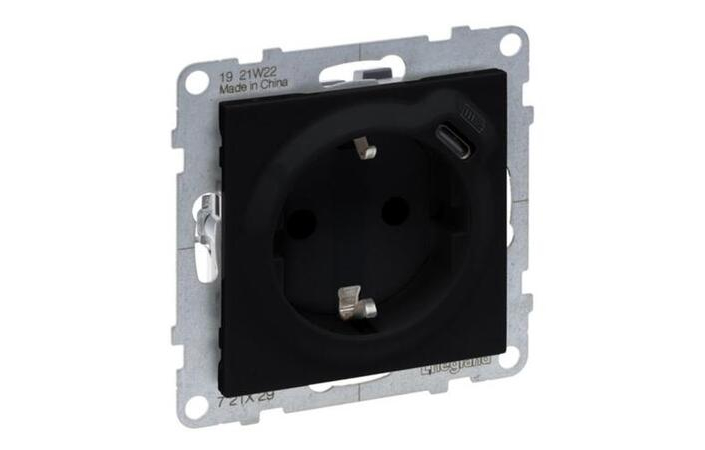 Розетка комбінована зі шторками 2К+З 16 A + USB Тип C 1,5 A 250В Suno 721429 Legrand - Зображення 172630132-b02f3.jpg