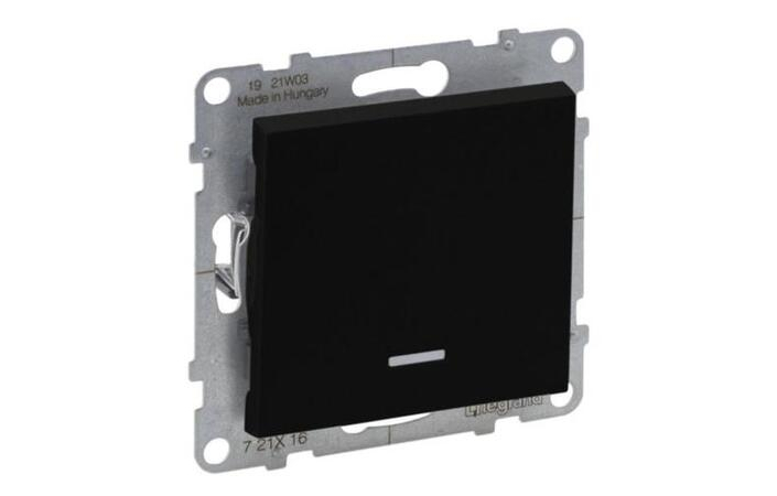 Переключатель 1-клавишный 10А автоматические клеммы Suno Черный 721416 Legrand - Зображення 172630138-e4dbe.jpg