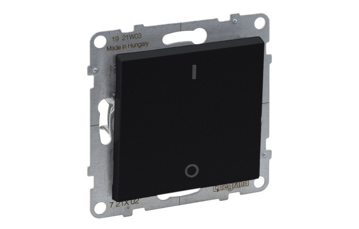 Вимикач 1-клавішний двополюсний гвинтові клеми 10А Suno Чорний 721402 Legrand - Зображення 172630180-ccb77.jpg