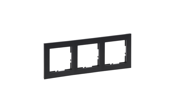 Рамка 3-місна Suno Чорний паттерн 721573 Legrand - Зображення 172630195-9216b.jpg