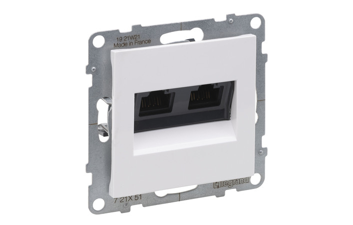 Розетка информационная двойная RJ45 CAT5E UTP Suno 721151 Legrand - Зображення 172630262-dc966.jpg