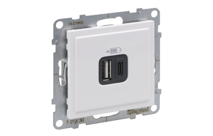 Розетка USB Тип А+C 12Вт+15Вт 5В Suno 721130 Legrand - Зображення 172630298-cc211.jpg