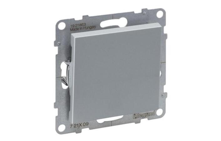 Выключатель 1-клавишный кнопочный, автоматические клеммы 6А Suno Алюминий 721309 Legrand - Зображення 172630310-dd5a6.jpg