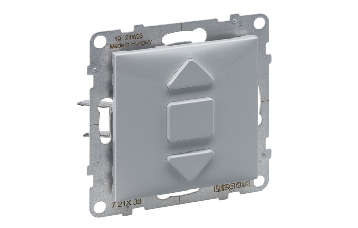 Вимикач жалюзі кнопковий 2-позиційний 6А 250В Suno Алюміній 721338 Legrand - Зображення 172630324-9fe18.jpg