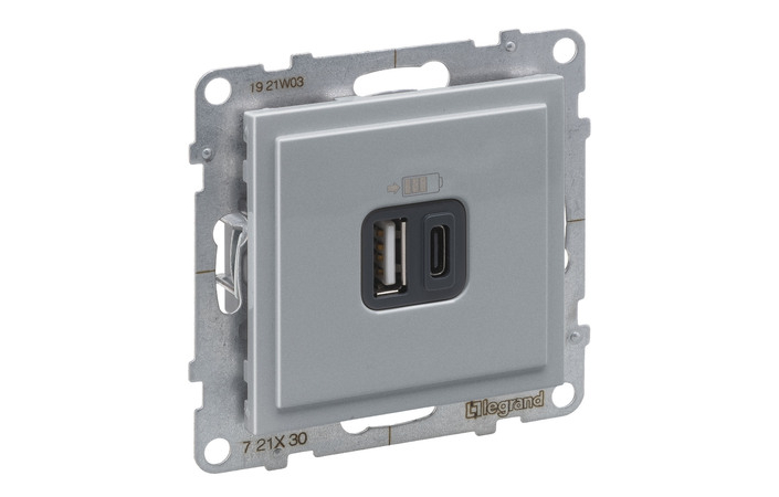 Розетка USB Тип А+C 12Вт+15Вт 5В Suno 721330 Legrand - Зображення 172630328-b80ea.jpg