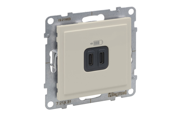 Розетка USB Тип С+C 15 Вт 5В Suno 721231 Legrand - Зображення 172630342-25ddd.jpg