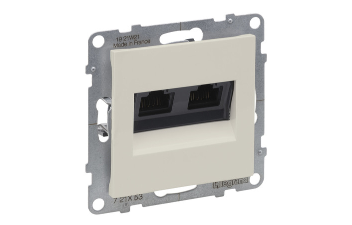 Розетка інформаційна подвійна RJ45 CAT6 UTP Suno 721253 Legrand - Зображення 172630362-3162b.jpg
