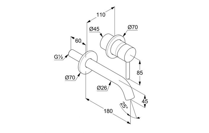 Змішувач для умивальника Bozz 382445376 білий Kludi - Зображення 173098022-0964e.jpg