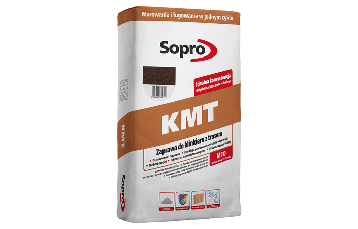 Раствор для кладки клинкерного кирпича с трассом Sopro KMT 456 коричневый (25 кг) - Зображення 174216-c7fbc.jpg