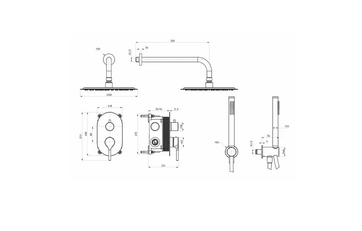 Душова система Diament Black 4129-601-81 Armaform - Зображення 174733142-b2f62.jpg