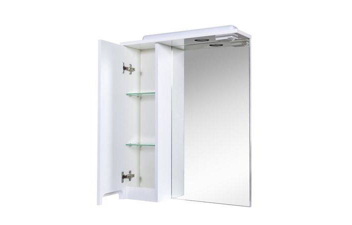 Зеркало со шкафчиком Квадро 60 (L), Аква Родос - Зображення 175320-0352e.jpg