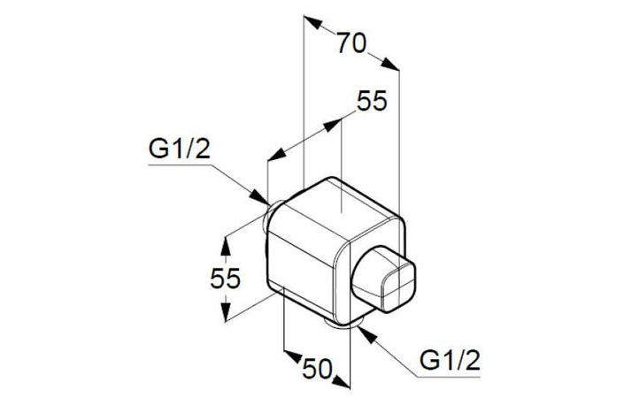 Подключение душевого шланга DN 15 A-QA (6554405-00), Kludi - Зображення 1755104-9c782.jpg