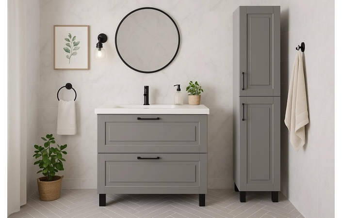 Шафка з умивальником Глорія 60 Альба сірий Mirater - Зображення 176105989-74efb.jpg